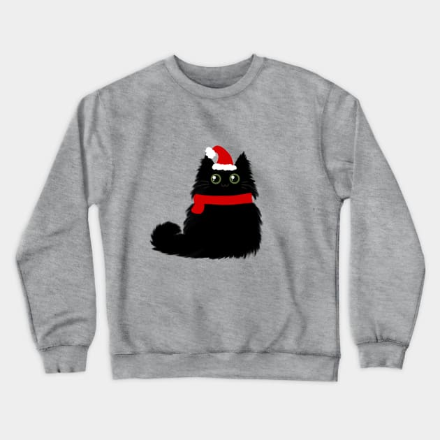 Christmas Kitty Crewneck Sweatshirt by Megan Noble